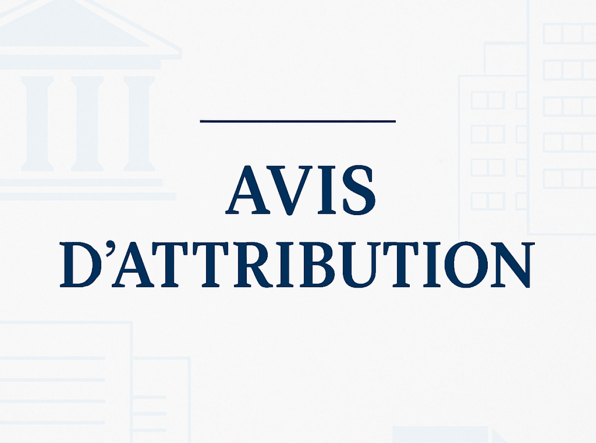Avis d'attribution provisoire : matériel de bureau 2026 